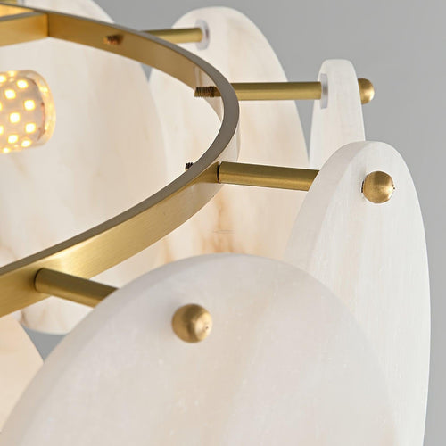 Alabaster Shell Brass Chandelier with 2/3/4/5/6 layer - fovolighting