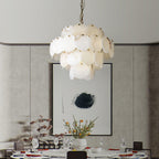 Alabaster Shell Brass Chandelier with 2/3/4/5/6 layer - fovolighting