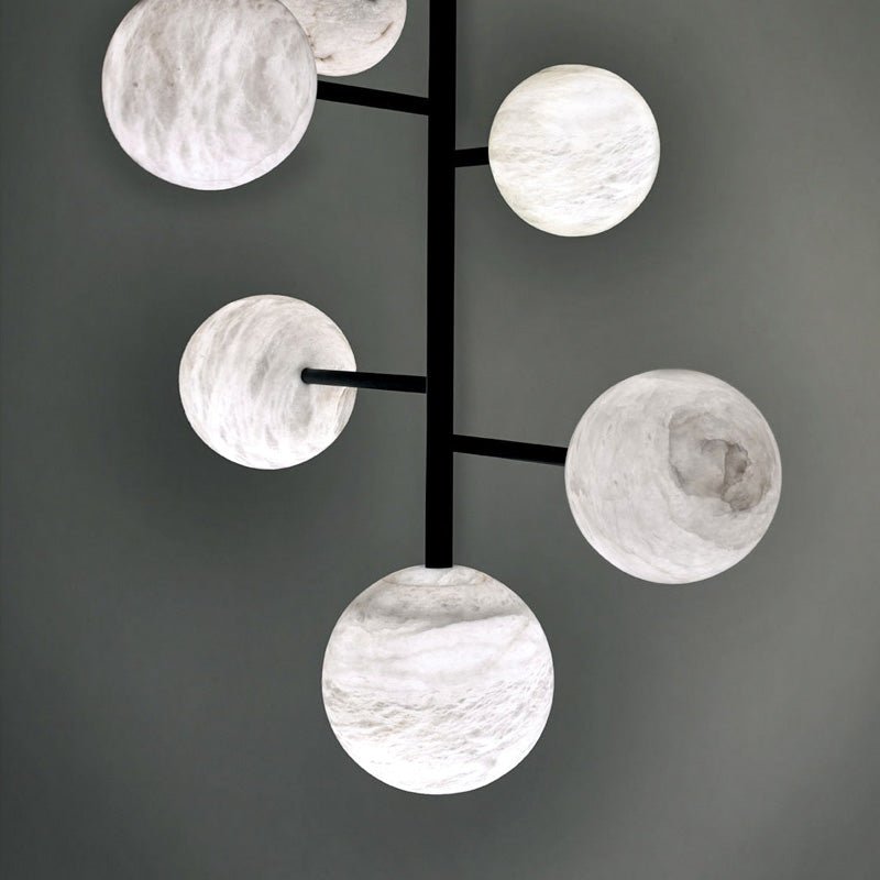 Alabaster Sphere Modern Artistic Chandelier Light - fovolighting