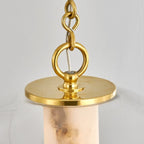 Alabaster Tube Glass Globe Pendant - fovolighting