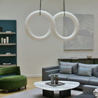 Alabaster Unique Chandelier Light For Living Room - fovolighting