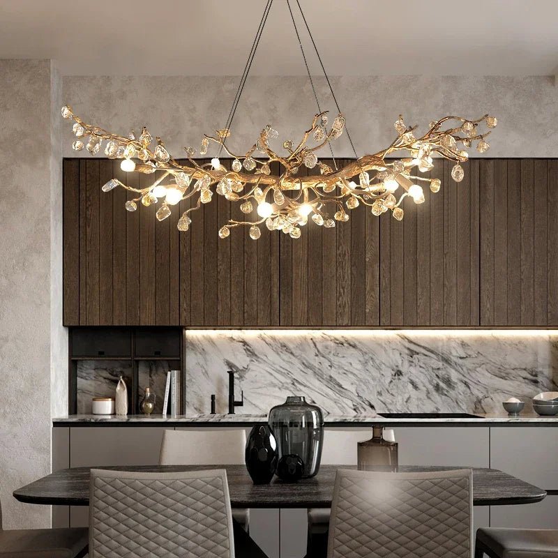 Albero Branch Crystal Linear Chandelier - fovolighting