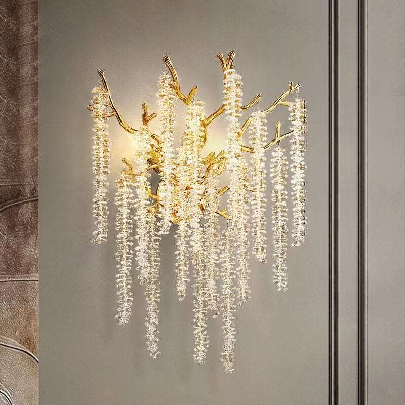 Albero Crystal Tassel Sconce - fovolighting