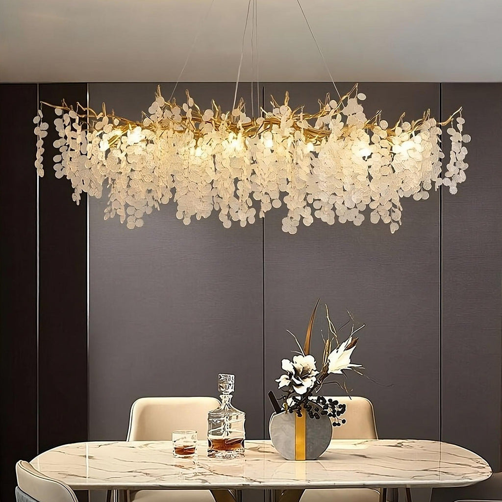 Albero Frost Glass Dining Chandelier - fovolighting