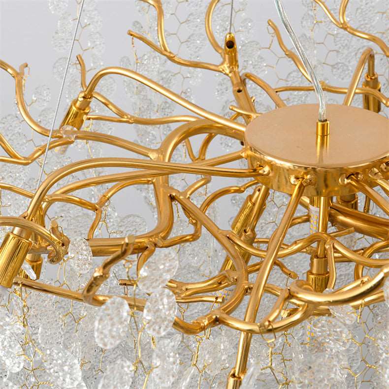 Albero Frost Glass Dining Chandelier - fovolighting