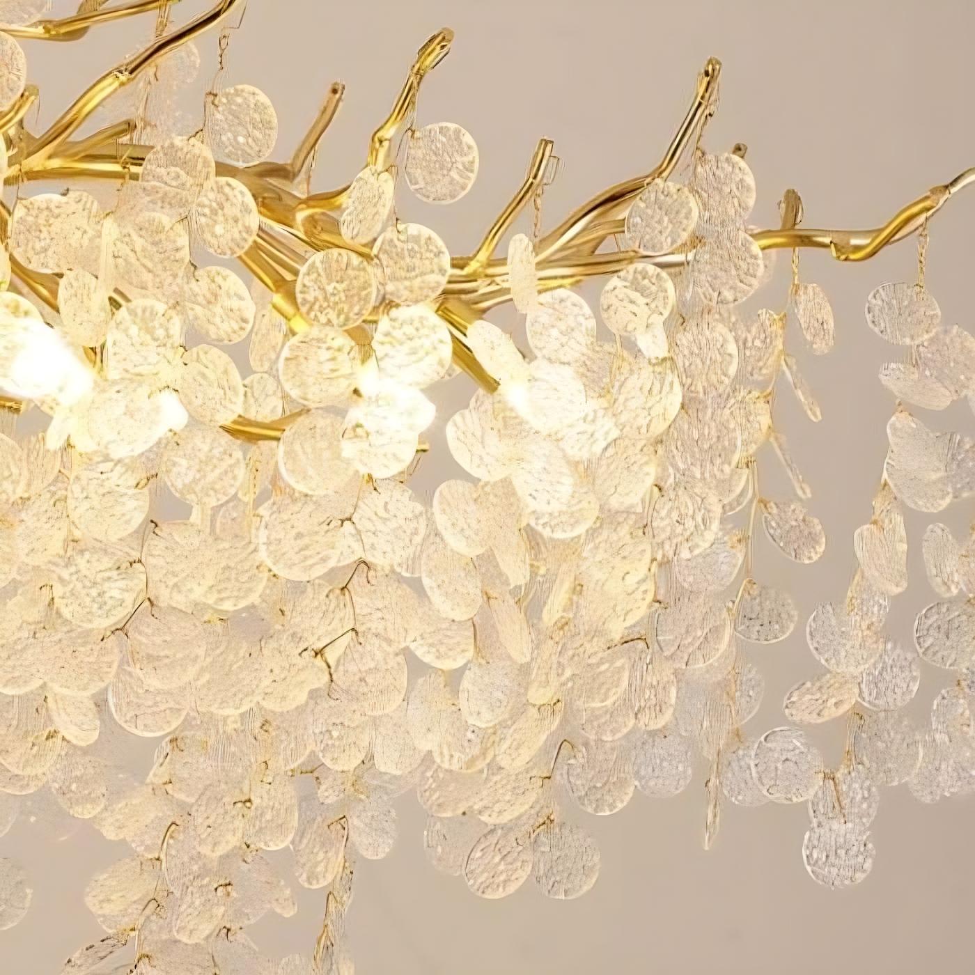 Albero Frost Glass Dining Chandelier - fovolighting