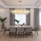 Albero Frost Glass Dining Chandelier - fovolighting