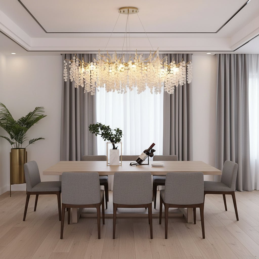 Albero Frost Glass Dining Chandelier - fovolighting