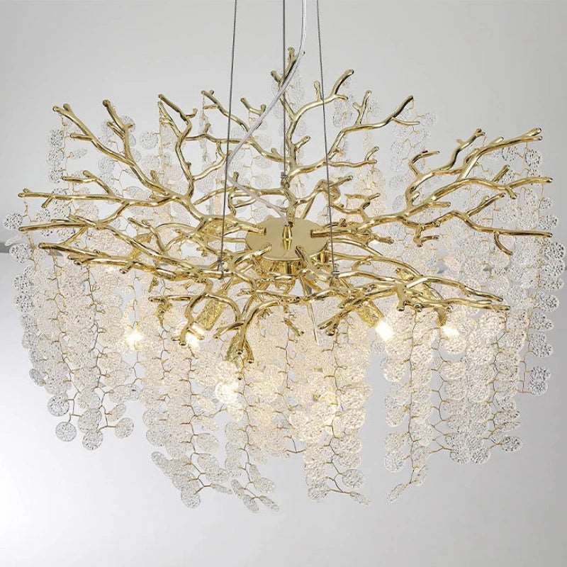 Albero Frost Glass Modern Chandelier - fovolighting