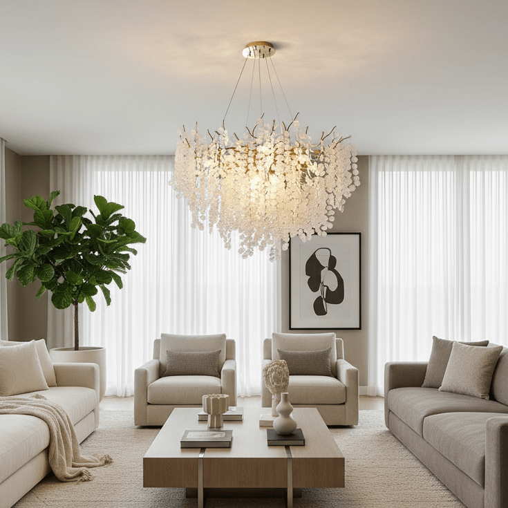 Albero Frost Glass Modern Chandelier - fovolighting