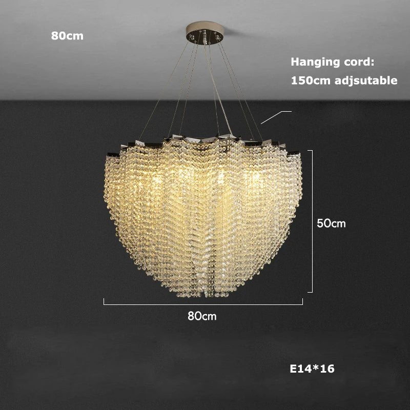 Alleri Crystal Chandelier - fovolighting