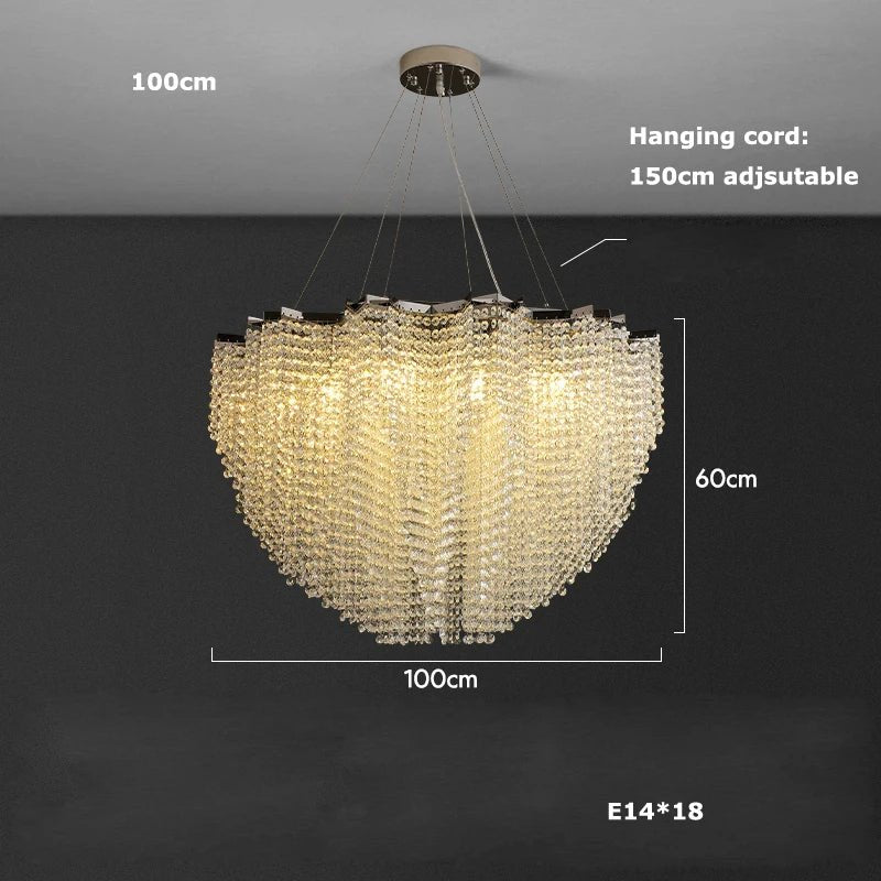 Alleri Crystal Chandelier - fovolighting