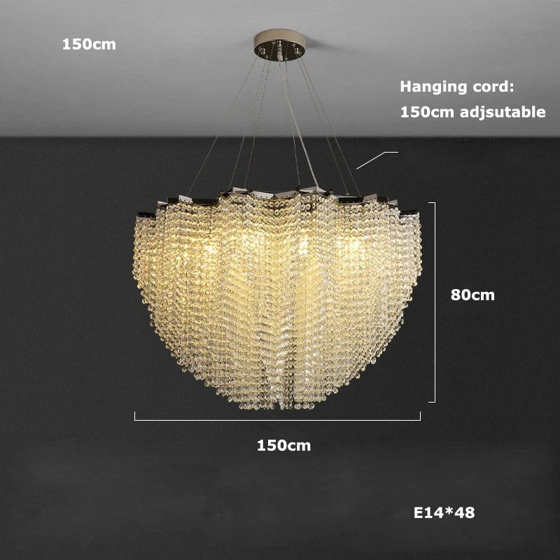 Alleri Crystal Chandelier - fovolighting