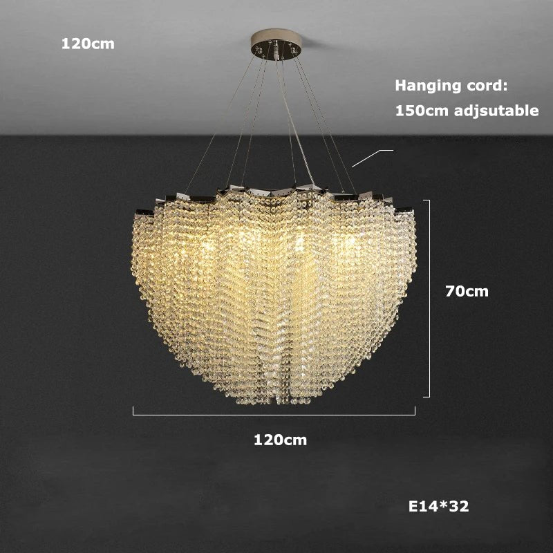 Alleri Crystal Chandelier - fovolighting