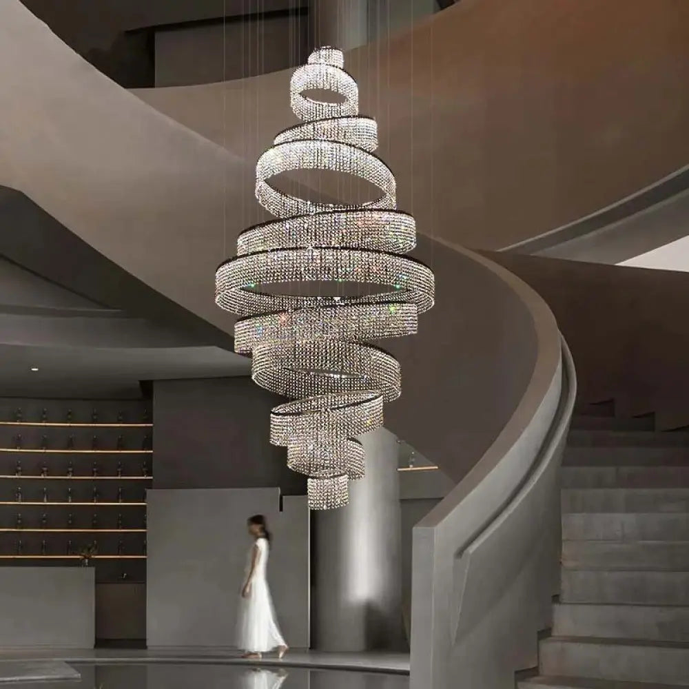 Alleri Crystal Foyer Chandelier - fovolighting