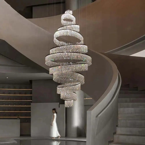Alleri Crystal Foyer Chandelier - fovolighting