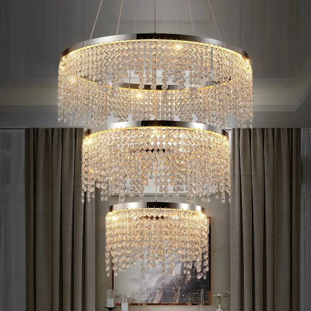 Alleri Crystal Foyer Chandelier - fovolighting