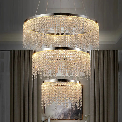 Alleri Crystal Foyer Chandelier - fovolighting