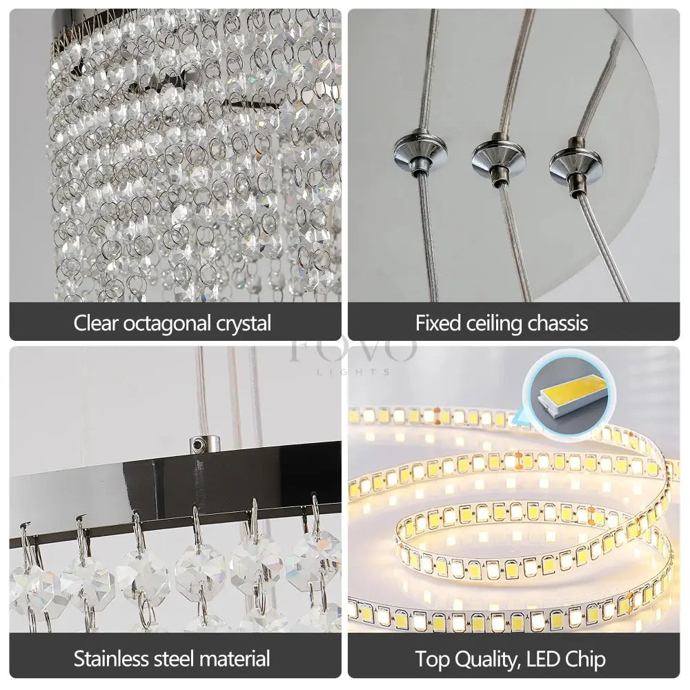 Alleri Crystal Foyer Chandelier - fovolighting