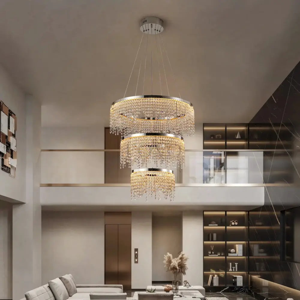 Alleri Crystal Foyer Chandelier - fovolighting