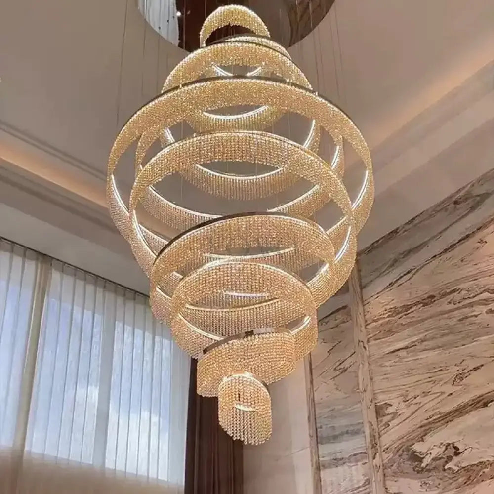 Alleri Crystal Foyer Chandelier - fovolighting