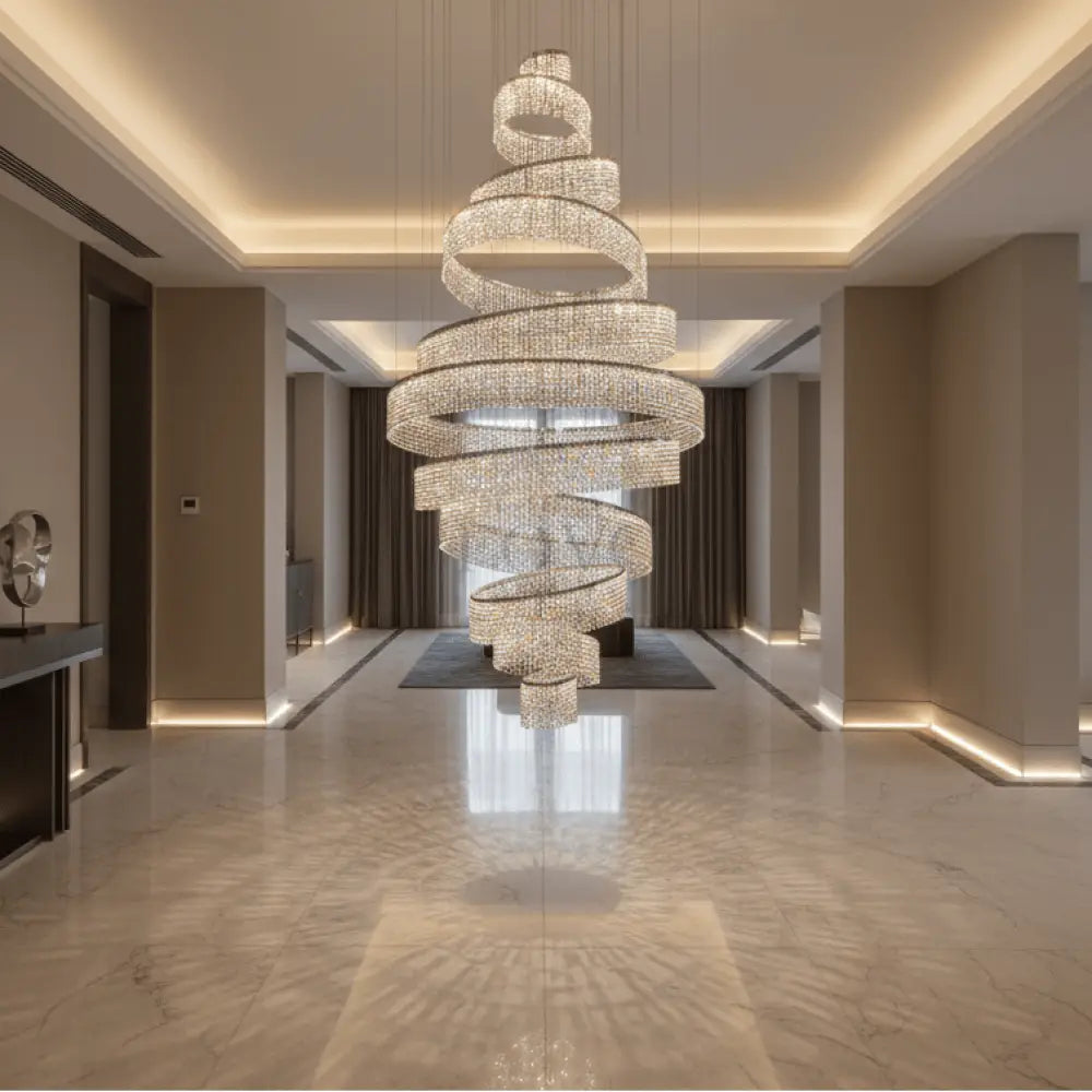 Alleri Crystal Foyer Chandelier - fovolighting
