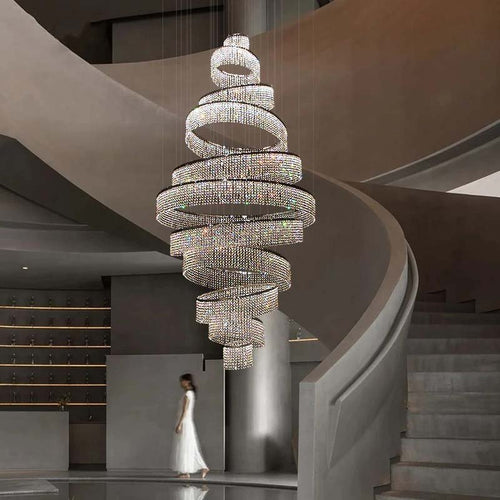 Alleri Crystal Foyer Chandelier - fovolighting