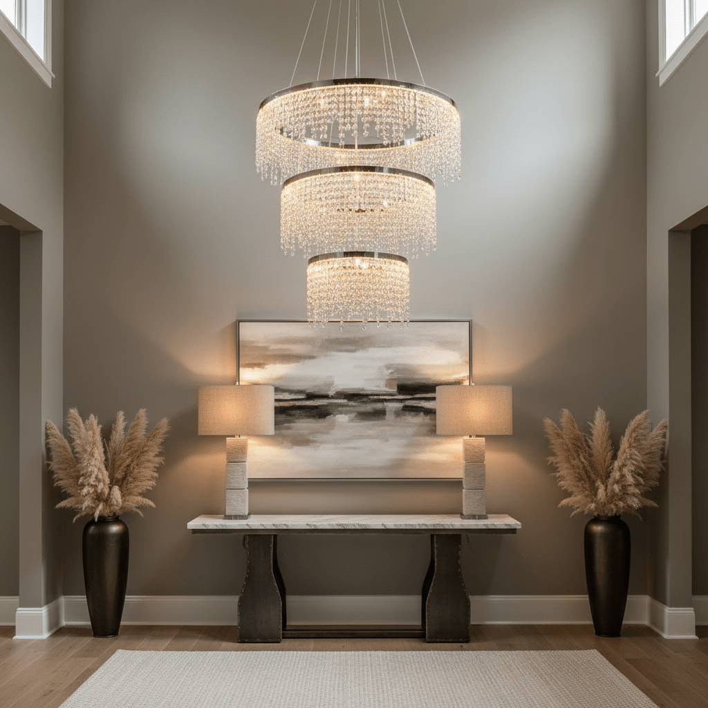 Alleri Crystal Foyer Chandelier - fovolighting