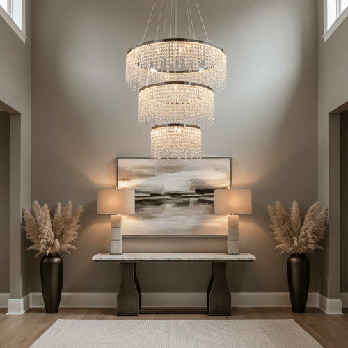 Alleri Crystal Foyer Chandelier - fovolighting
