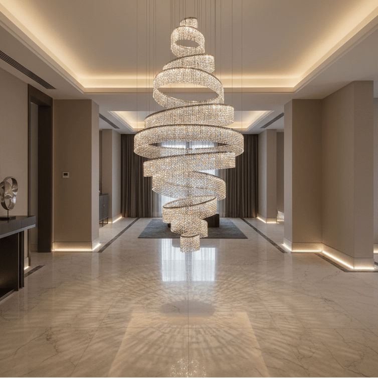Alleri Crystal Foyer Chandelier - fovolighting