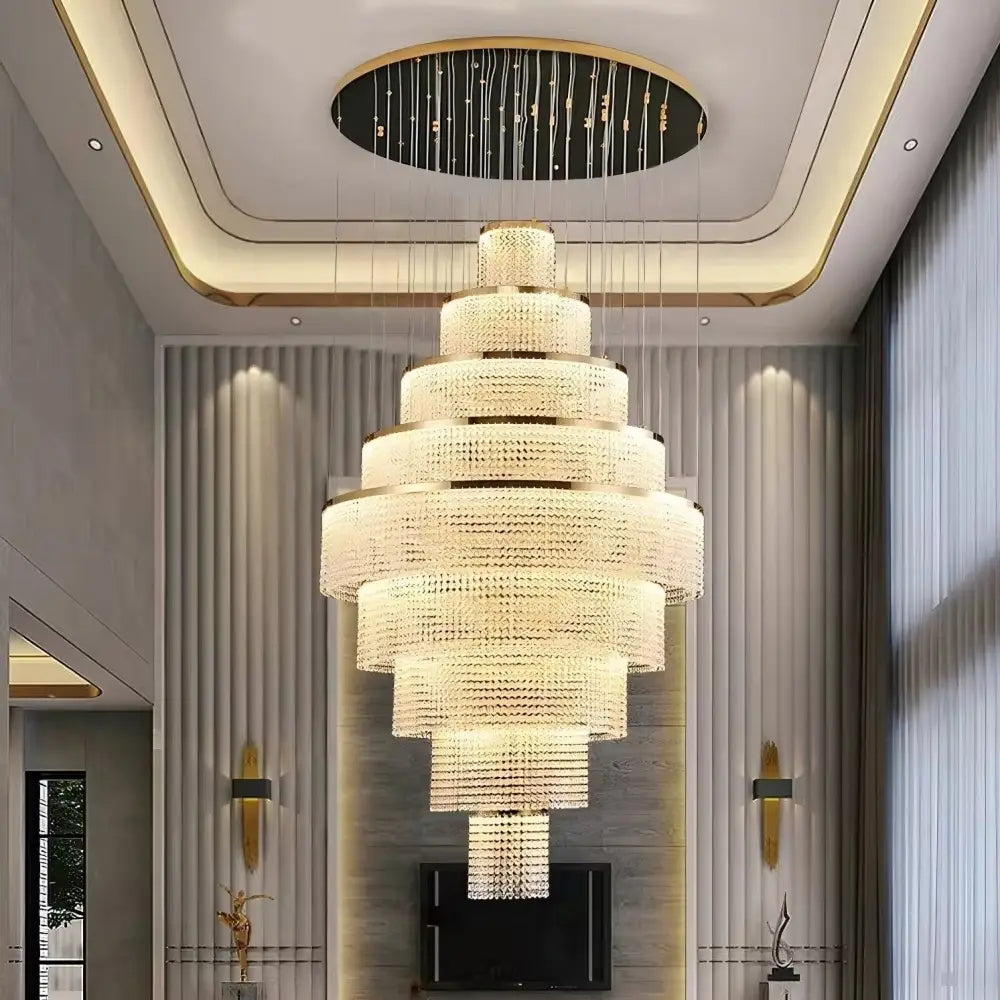 Alleri Crystal Staircase Chandelier - fovolighting