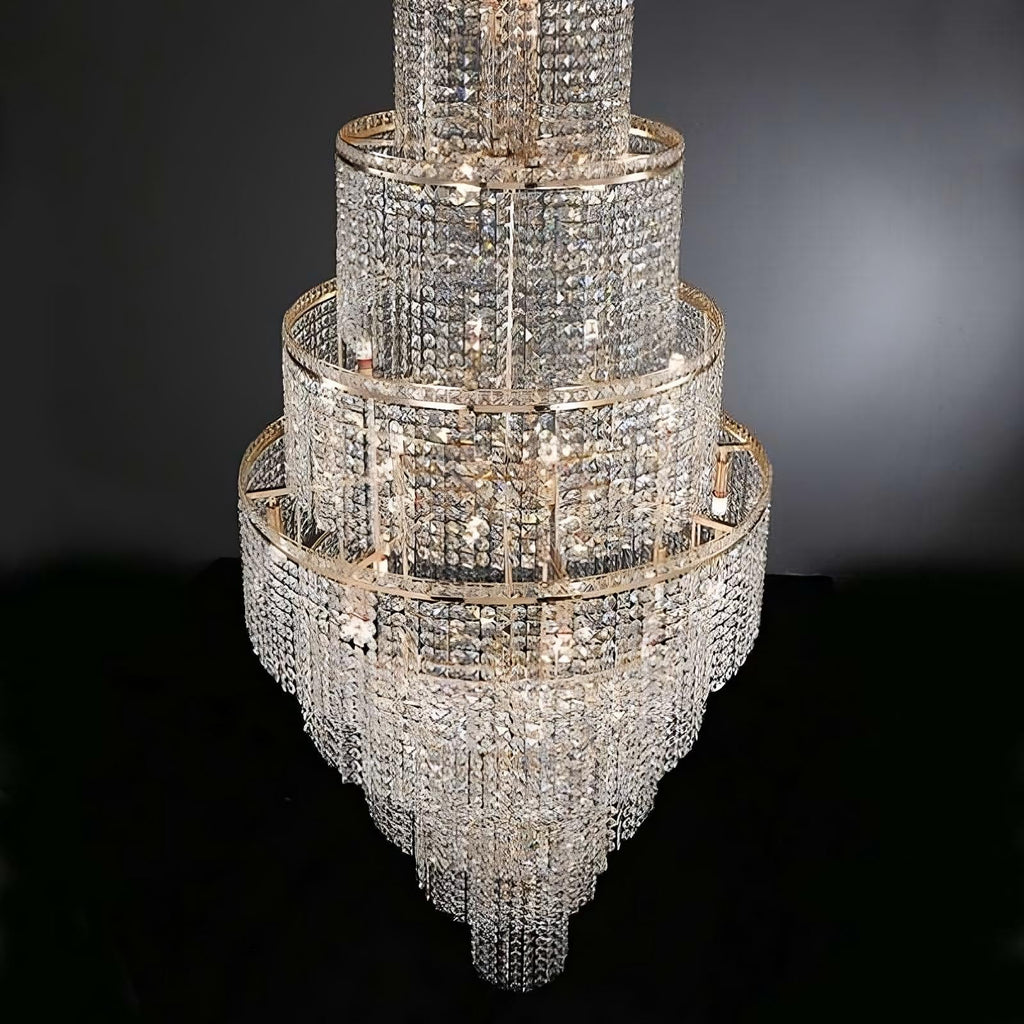 Alleri Crystal Staircase Chandelier - fovolighting