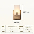 Altara Marble Wall Sconce - fovolighting