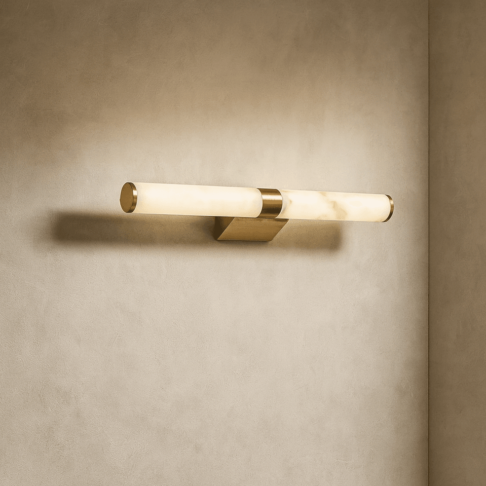 Altura 27" Marble & Copper Wall Sconce - fovolighting