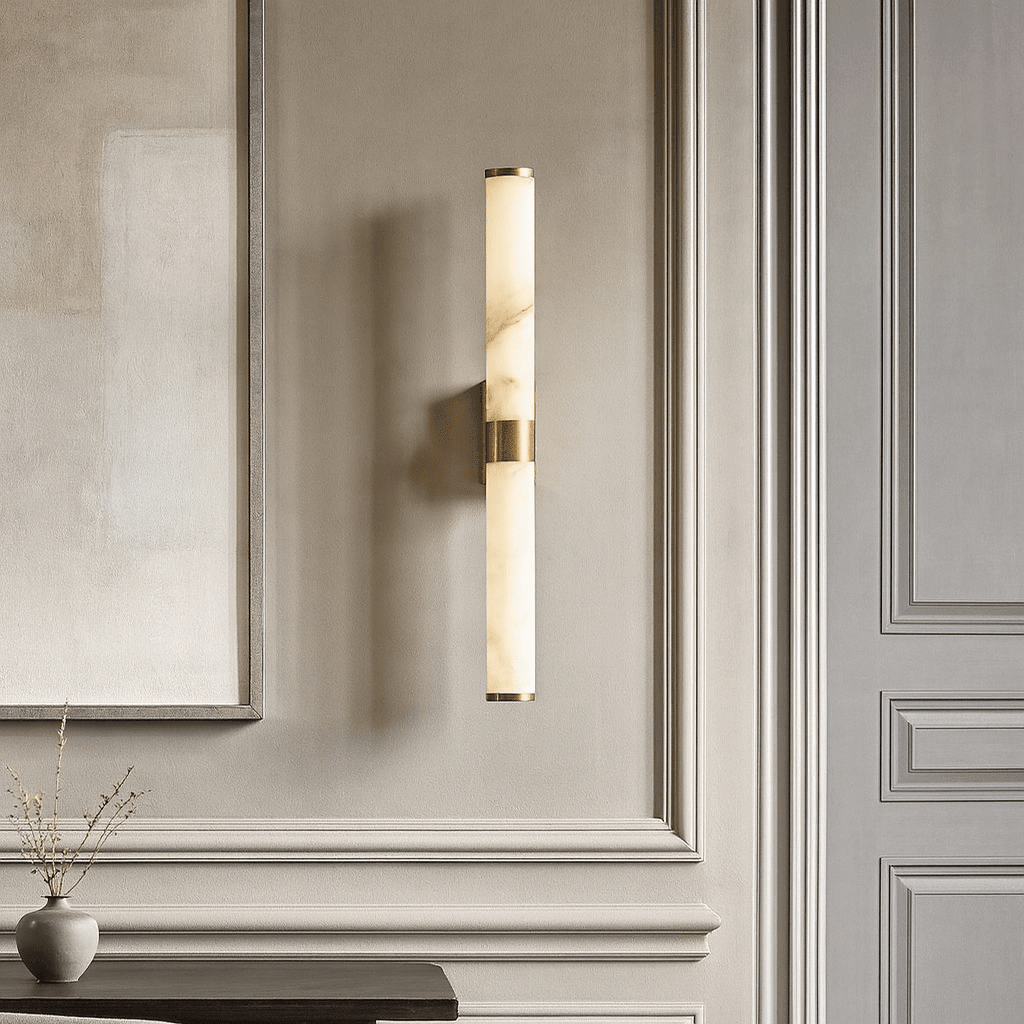 Altura 27" Marble & Copper Wall Sconce - fovolighting