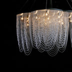 Post-Modern Aluminum Flower Chandelier