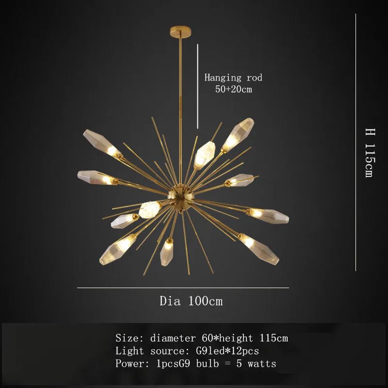 Amalfi Modern Sputnik Chandelier - fovolighting