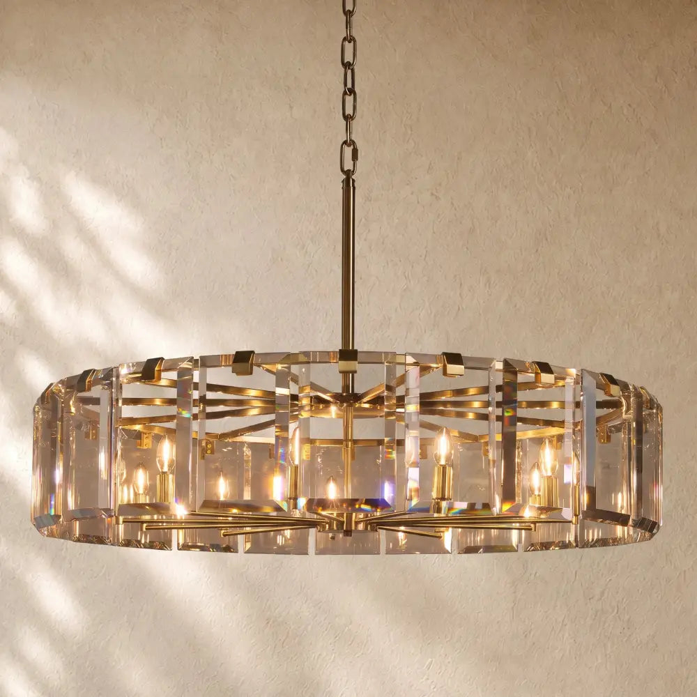 Amayya Round Chandelier - Brass / 38’’