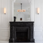 Amelia Square Alabaster Living Room Chandelier - fovolighting