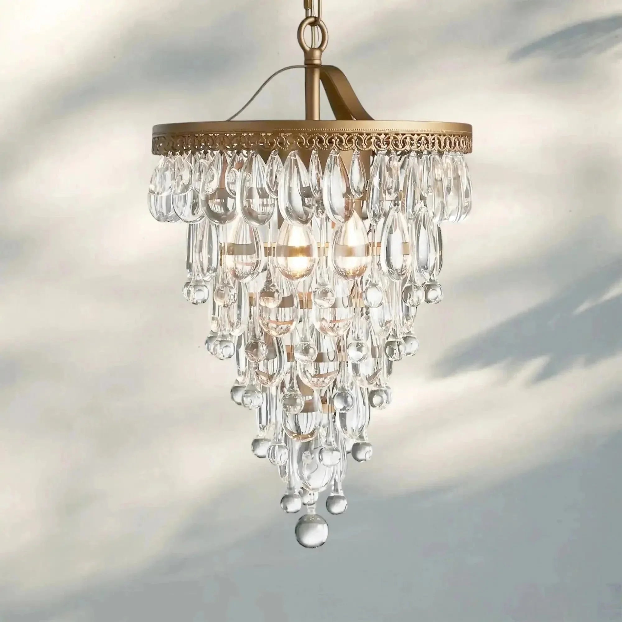 Anabelle Round Chandelier 17''23''H - fovolighting
