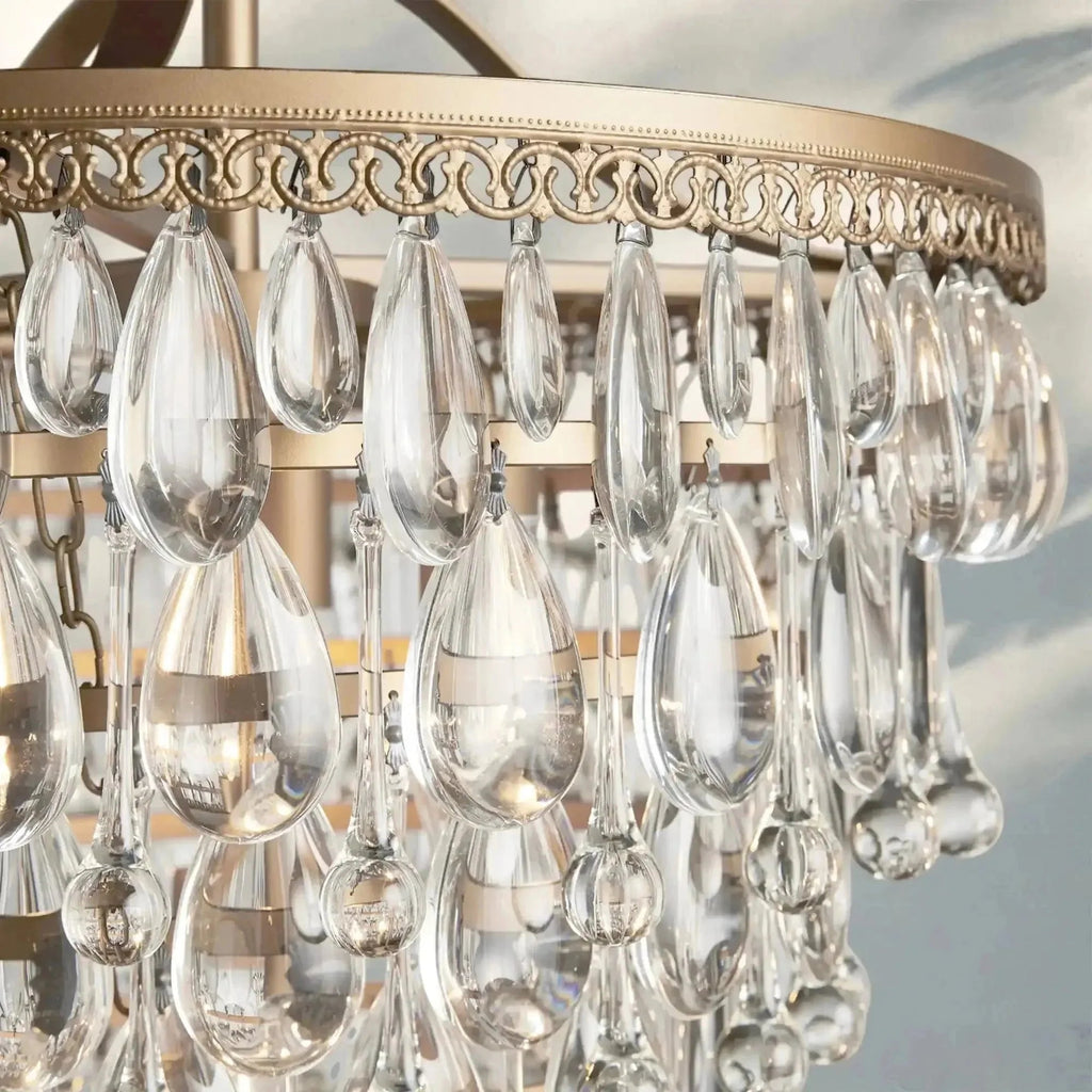 Anabelle Round Chandelier 17''23''H - fovolighting
