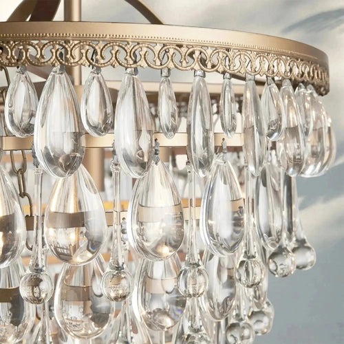 Anabelle Round Chandelier 17''23''H - fovolighting