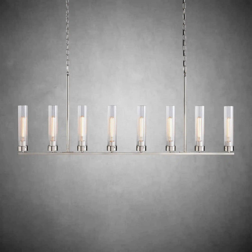 Andreas Glass Linear Chandelier Lighting - fovolighting