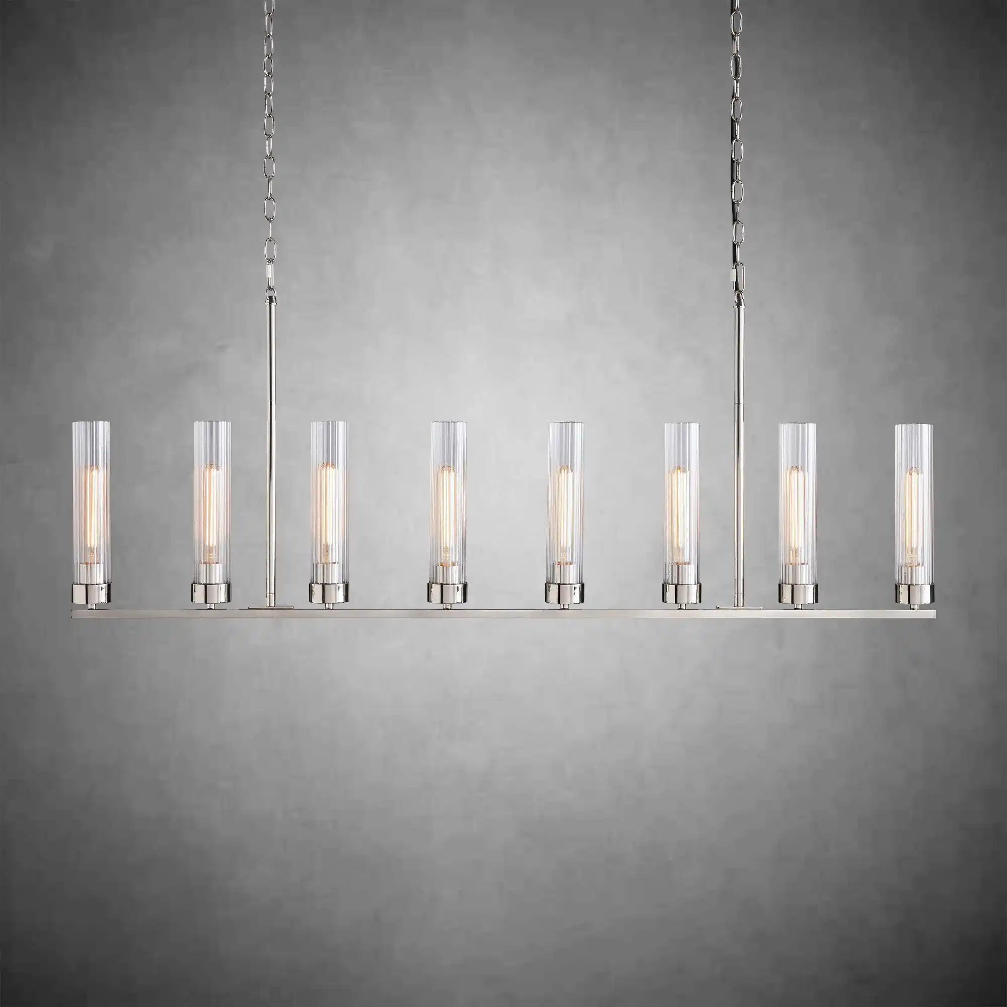 Andreas Glass Linear Chandelier Lighting - fovolighting