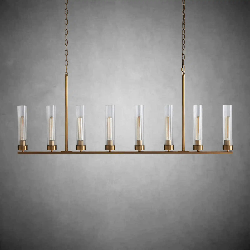 Andreas Glass Linear Chandelier Lighting - fovolighting