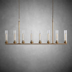 Andreas Glass Linear Chandelier Lighting - fovolighting