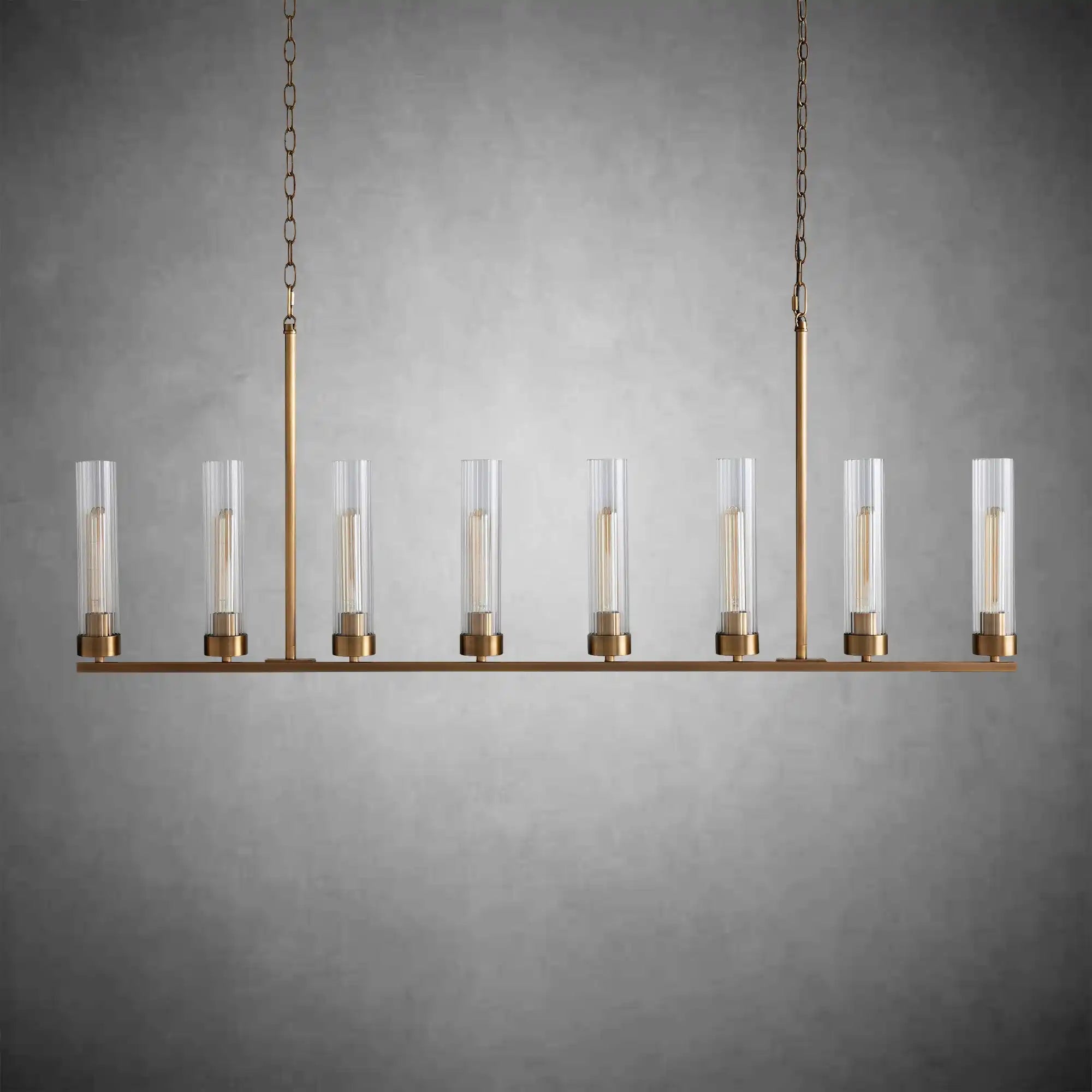 Andreas Glass Linear Chandelier Lighting - fovolighting