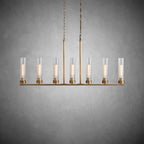 Andreas Glass Linear Chandelier Lighting - fovolighting