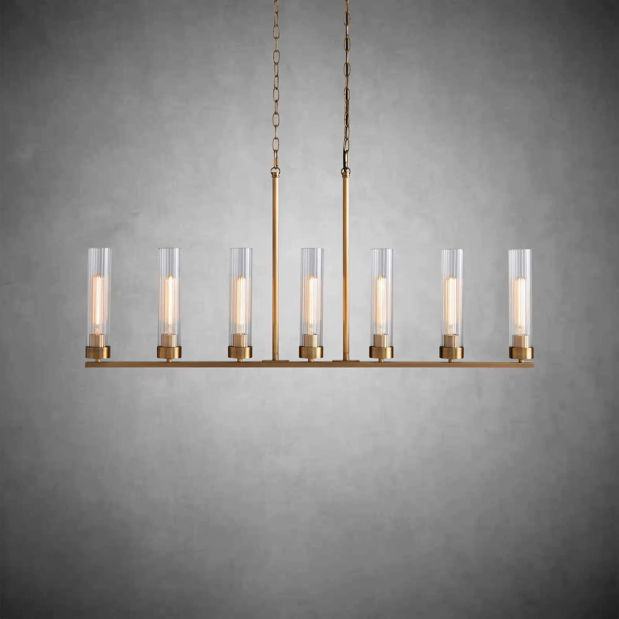 Andreas Glass Linear Chandelier Lighting - fovolighting