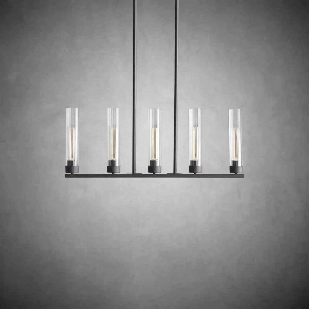 Andreas Glass Linear Chandelier Lighting - fovolighting